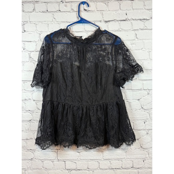 torrid Tops - ✨Torrid✨ Black Lace Blouse very complimentary and comfortable too!